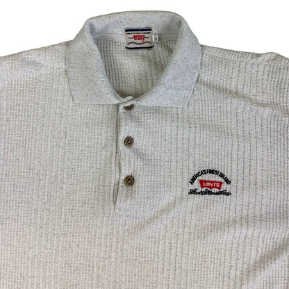 Vintage Trade Mark Levi's Off-White Polo Shirt M L