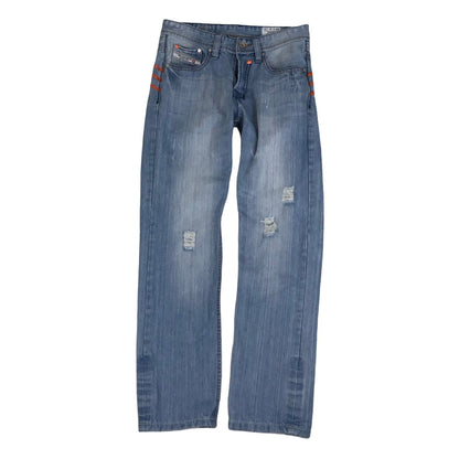 Vintage Diesel Industry Denim Division x Adidas Distressed Straight Leg Jeans 8