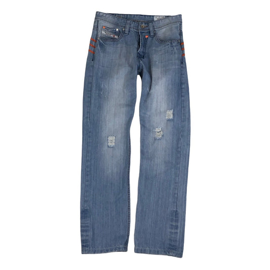 Vintage Diesel Industry Denim Division x Adidas Distressed Straight Leg Jeans 8