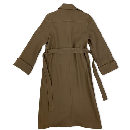Vintage Brown Ladies' Belted Trench Coat Brown 6 8