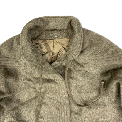 Vintage Beige Llama Wool Duster Coat 14 16
