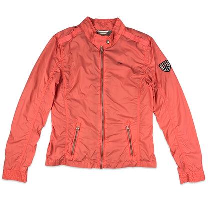 Vintage Tommy Hilfiger Peach Orange Bomber Jacket 10 12