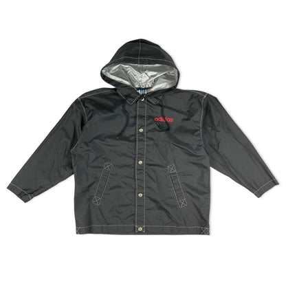 Vintage Adidas Black White & Red Windbreaker Jacket S M