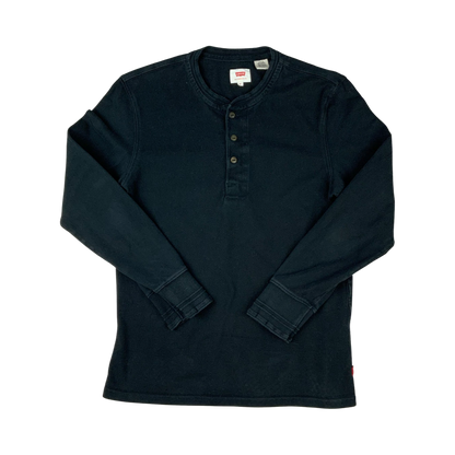 Vintage Y2K Levi's Long-Sleeve T-Shirt Black S