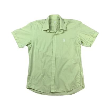 Vintage Y2K Adidas Button-Up Shirt Green White 18