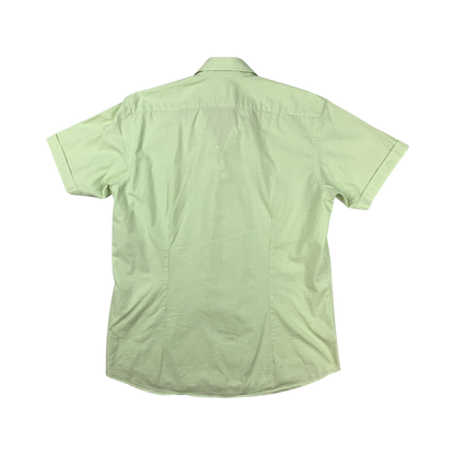 Vintage Y2K Adidas Button-Up Shirt Green White 18