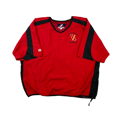 Vintage Y2K Majestic Pull-Over Windbreaker Red XL