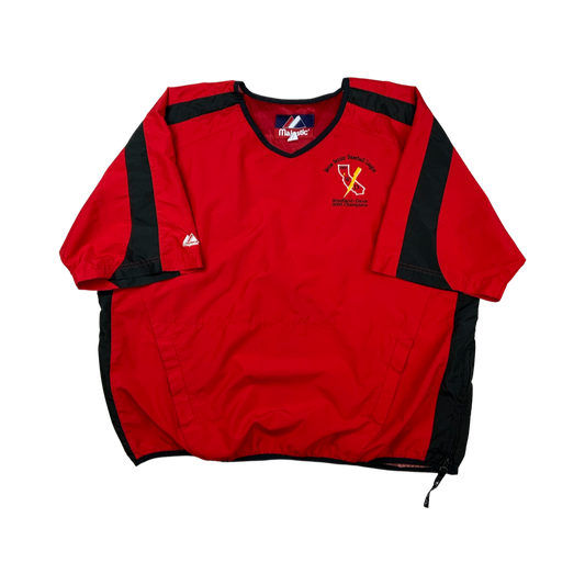 Vintage Y2K Majestic Pull-Over Windbreaker Red XL