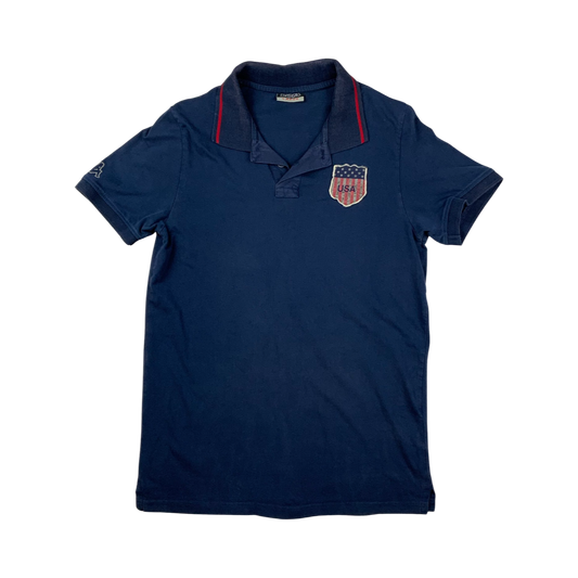 Vintage Y2K Kappa Polo Shirt Navy Mens S