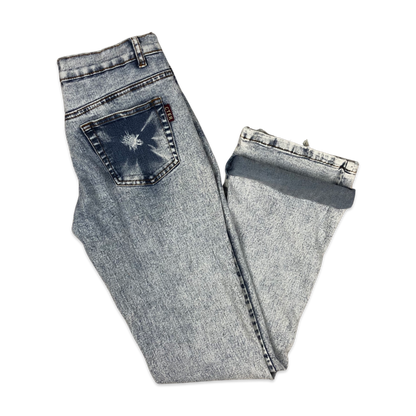 Vintage y2k Flower Print Flared Jeans 29W 33L