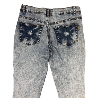 Vintage y2k Flower Print Flared Jeans 29W 33L