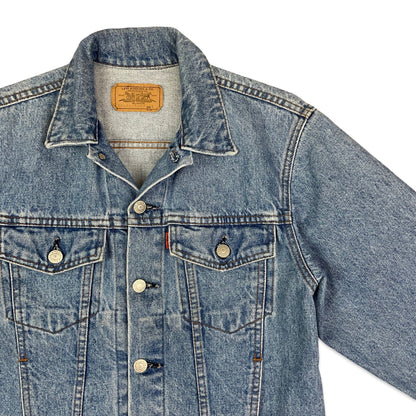 Vintage 90s Levi's Orange Tab Blue Denim Trucker Jacket XS