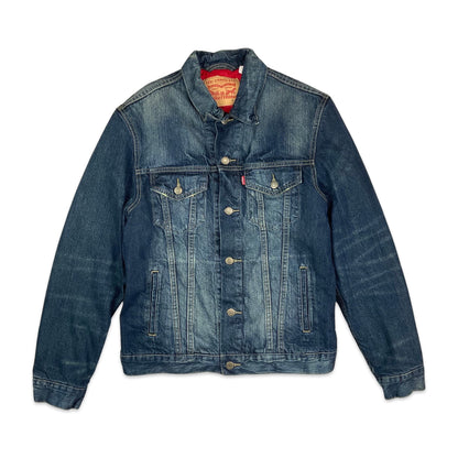 Levi's Blue Quilted Denim Trucker Jacket XS S