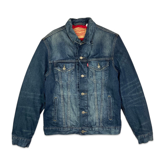 Levi's Blue Quilted Denim Trucker Jacket XS S