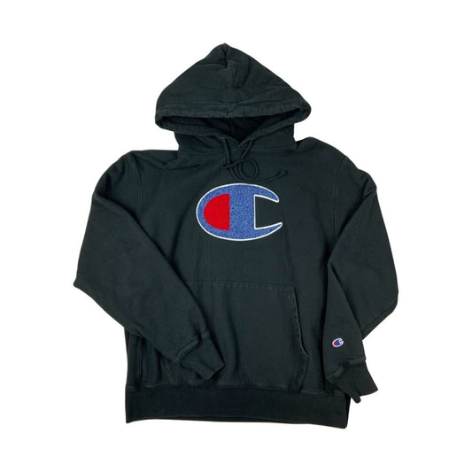 Vintage Y2K Champion Hoodie Black XL