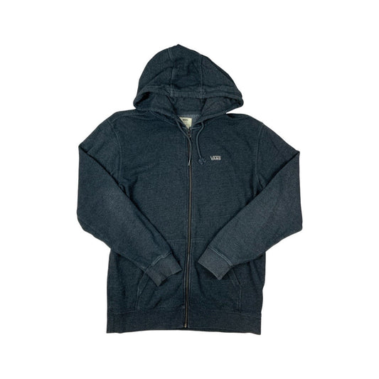 Vintage Y2K Vans Zip-Up Hoodie Charcoal L