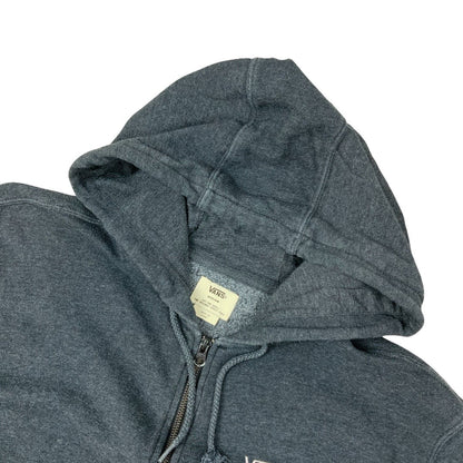 Vintage Y2K Vans Zip-Up Hoodie Charcoal L