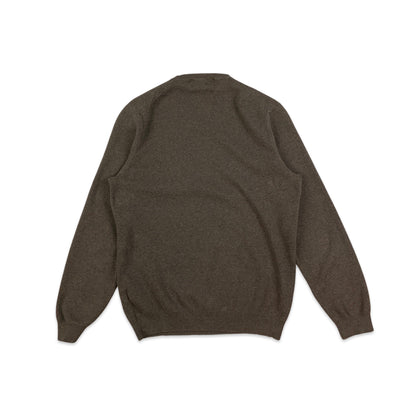 Vintage Ralph Lauren Brown V-neck Jumper XS S
