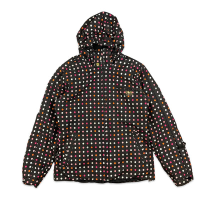 Y2K Roxy Black Spotted Ski Jacket 14 16 18