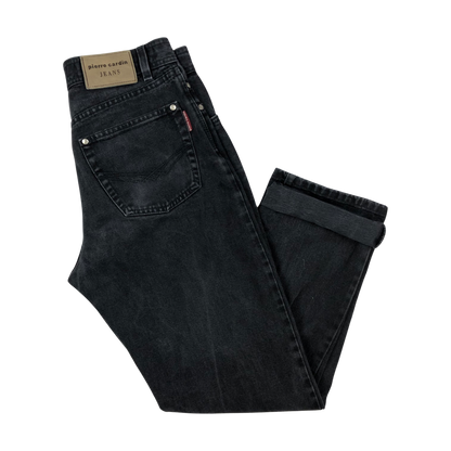 Vintage Pierre Cardin Black Jeans 32W 30L