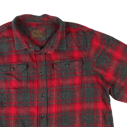 Vintage Orvis Red Plaid Flannel Shirt XL