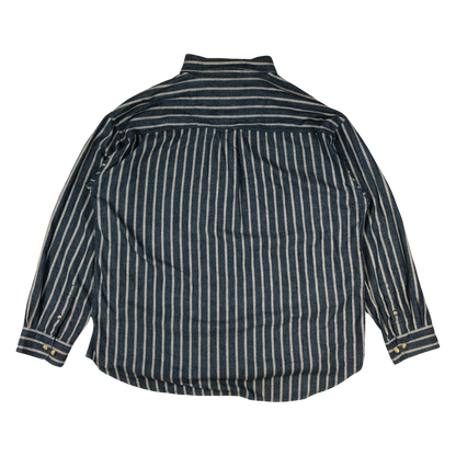 Vintage Wrangler Hero Striped Blue Flannel Shirt 3XL