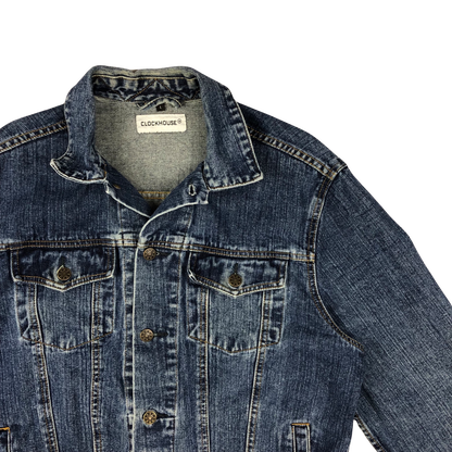 Vintage 00s Clockhouse Blue Denim Jacket L