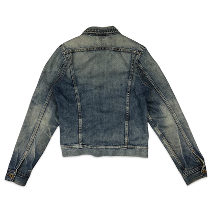 Vintage Y2K Fishbone Blue Denim Jacket 10