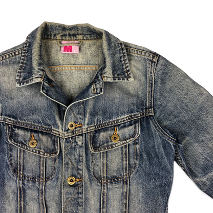 Vintage Y2K Fishbone Blue Denim Jacket 10