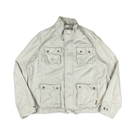 Columbia Beige Canvas Jacket L XL