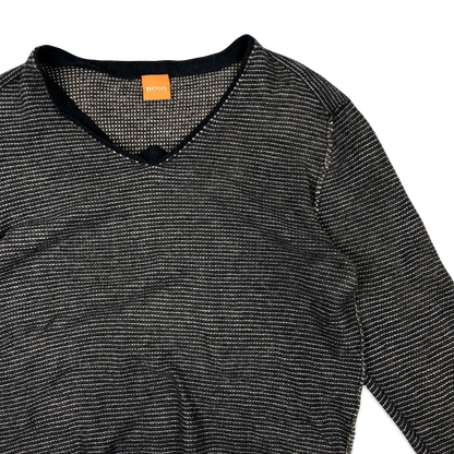 Hugo Boss Grey Lightweight Knit Jumper S M