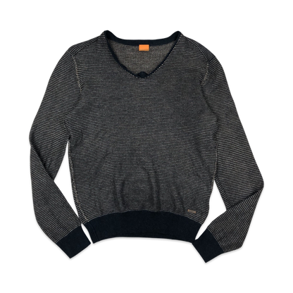 Hugo Boss Grey Lightweight Knit Jumper S M