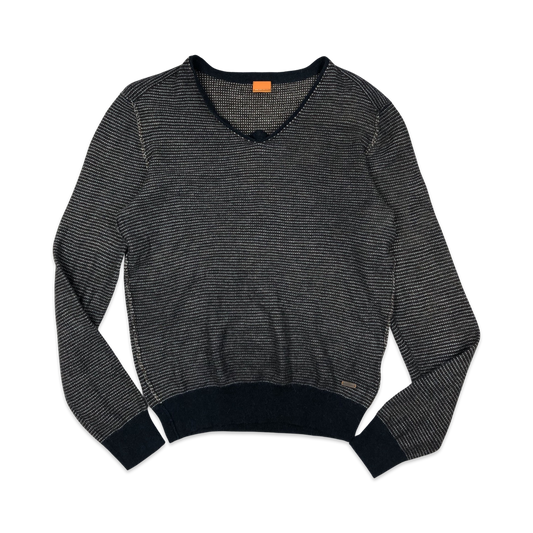Hugo Boss Grey Lightweight Knit Jumper S M