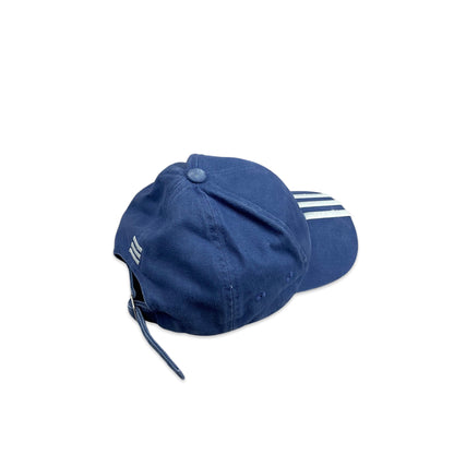 00s Vintage Blue White Adidas Three Stripe Cap
