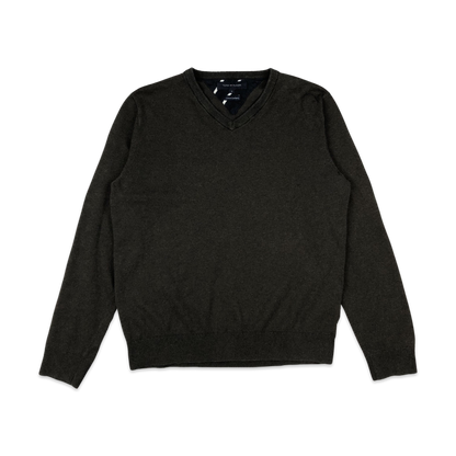 Tommy Hilfiger Brown V Neck Knit Jumper M