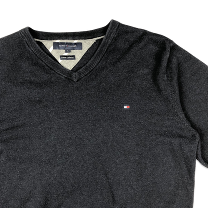 Tommy Hilfiger Knit V Neck Jumper Navy M L
