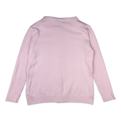 Lacoste Zip-up Knit Jumper Pink 14 16