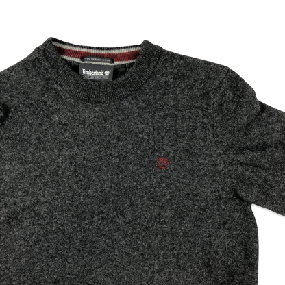 Timberland Knit Jumper Grey Merino Wool XS S