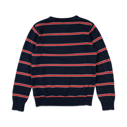 Tommy Hilfiger Knit Jumper Striped Navy Red S M