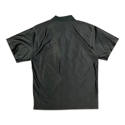 Vintage 90s Nike Black Silver Basketball Zip Up Jersey L XL