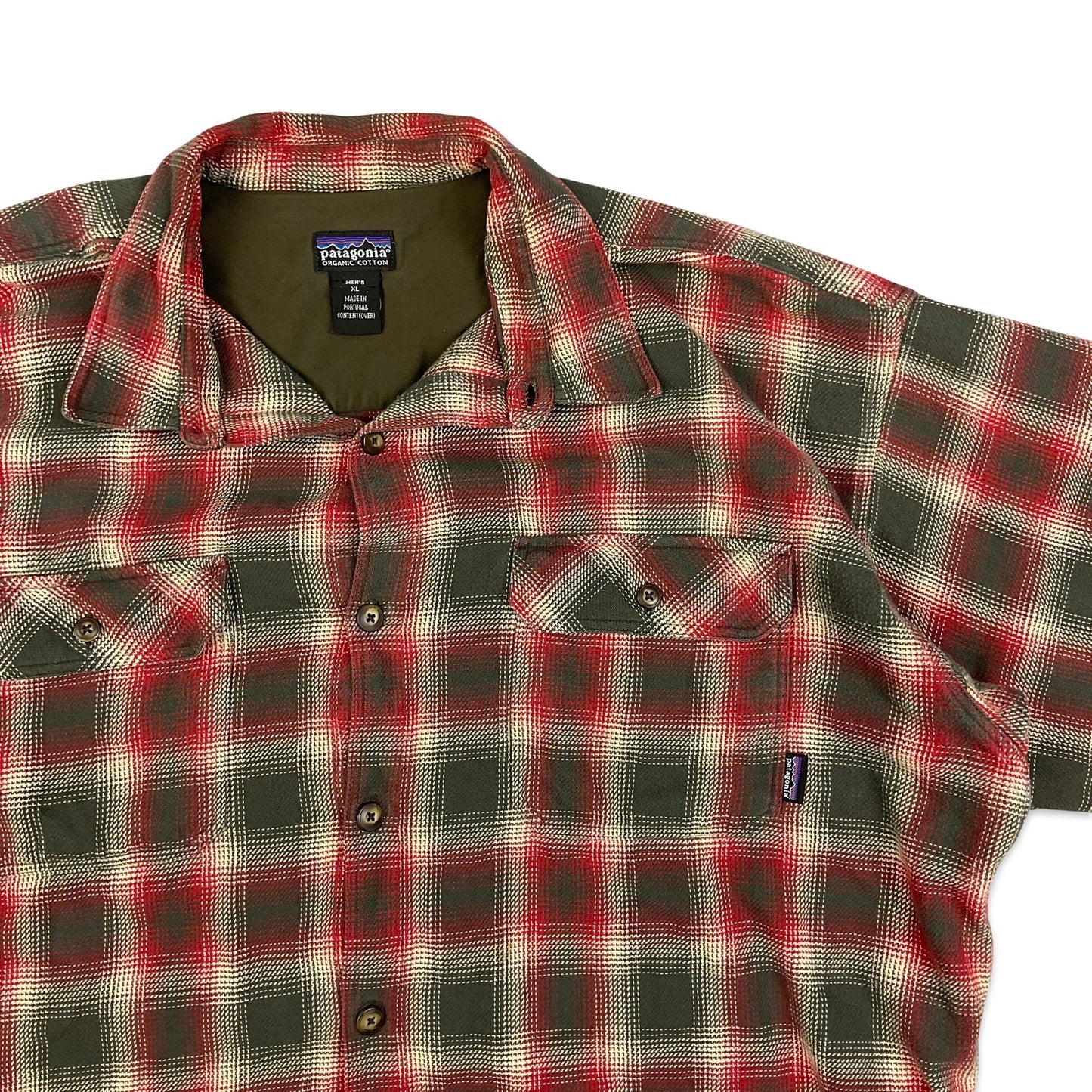 Patagonia Red and Green Plaid Flannel Shirt XL 2XL 3XL