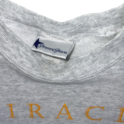 Vintage 90s 'Paramount Pictures' Grey Forest Gump Bench 'Miracles Happen Everyday' Graphic Sweatshirt S M