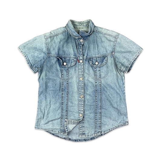 Levi's Blue Denim Blouse 10 12