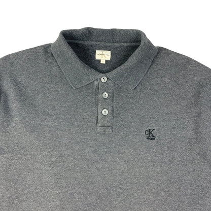 Vintage Calvin Klein Grey Rugby Shirt M L