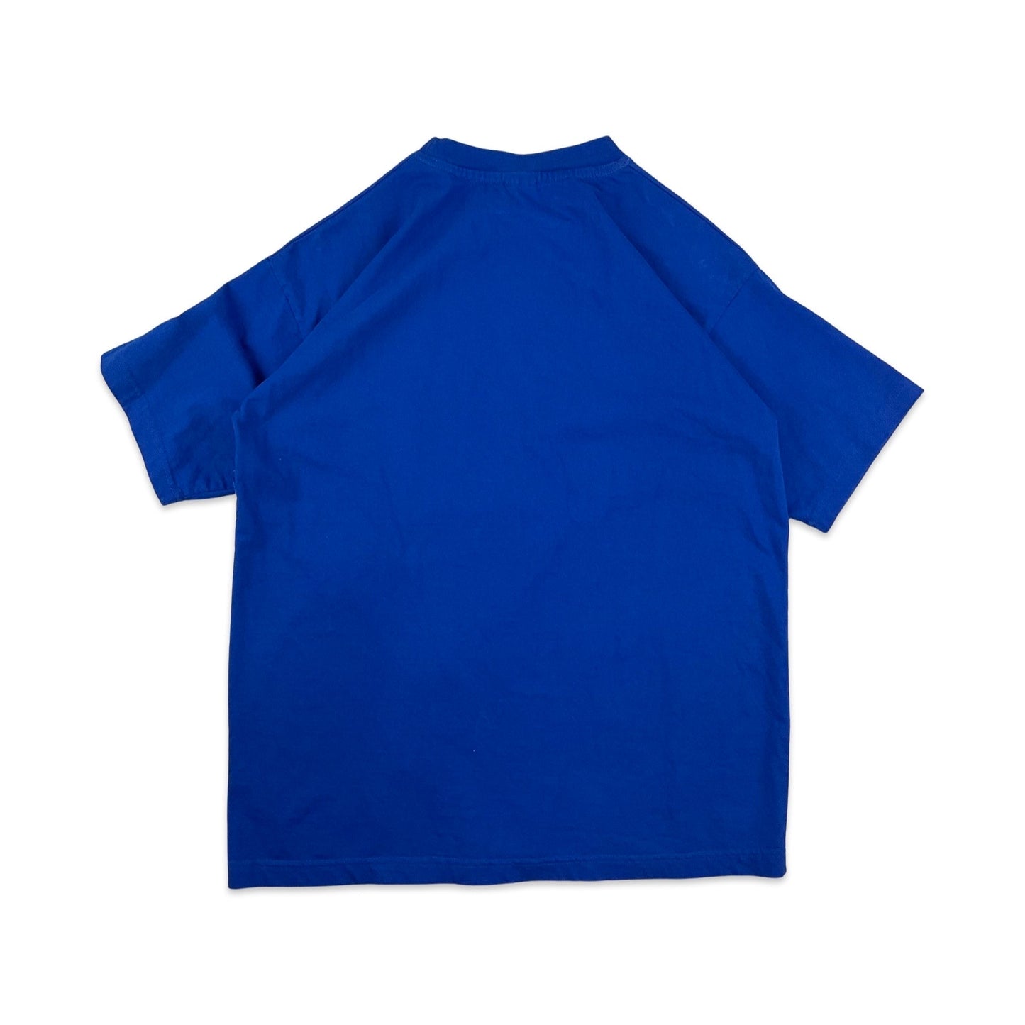 Vintage Egyptian Hieroglyphic Embroidered Blue Tee T-Shirt S M