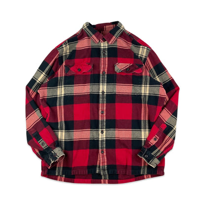 Patagonia Red & Black Plaid Flannel Shirt L XL