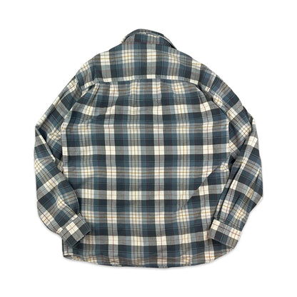 Fjallraven Blue & White Plaid Flannel Shirt M L