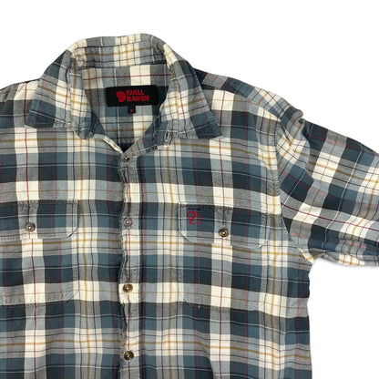 Fjallraven Blue & White Plaid Flannel Shirt M L