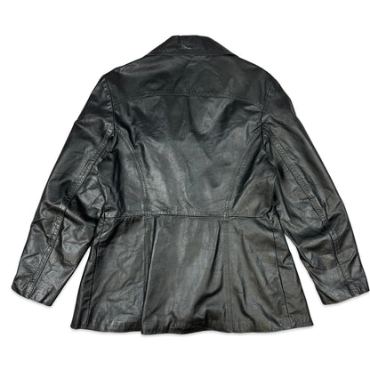 Vintage 70S Ladies Black Leather Jacket 16