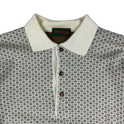 Vintage 80s Patterned Wool Knit Jumper L